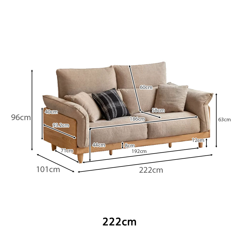 Jonah chenille couch in wheat – view 21