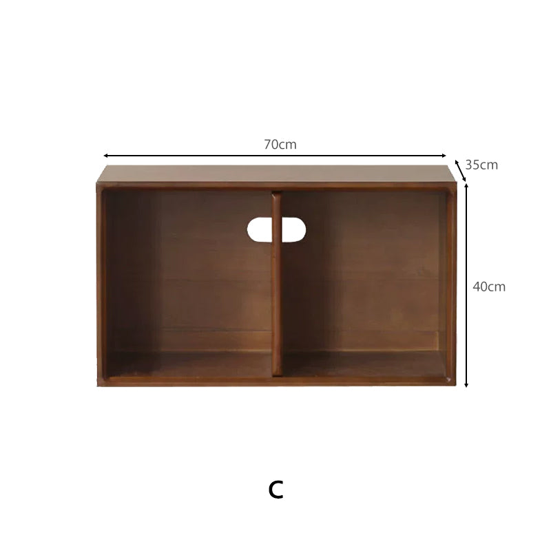 Julius solid black walnut stackable storage cabinet modules – view 18