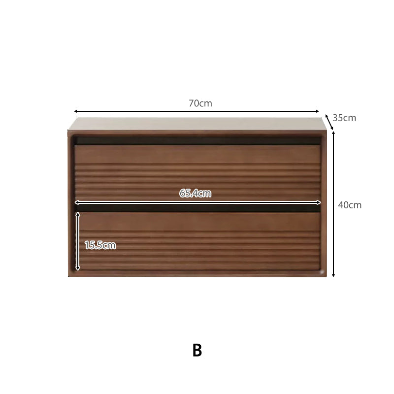 Julius solid black walnut stackable storage cabinet modules – view 22