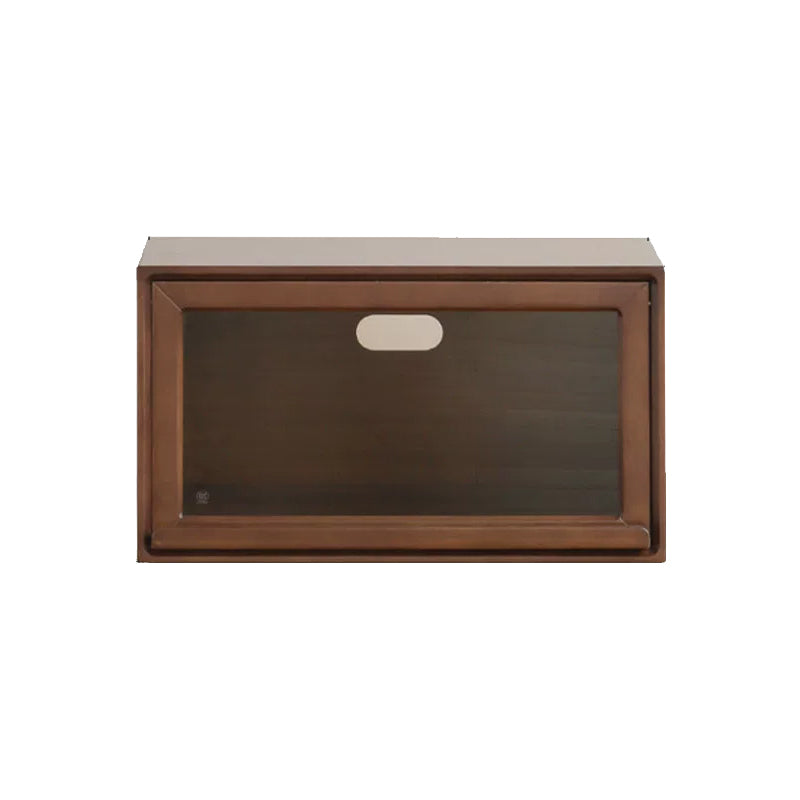 Julius solid black walnut stackable storage cabinet modules – D, view 14