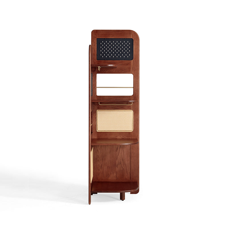 Kareem oak and carbon crystalline panel bookshelf in walnut – view 18