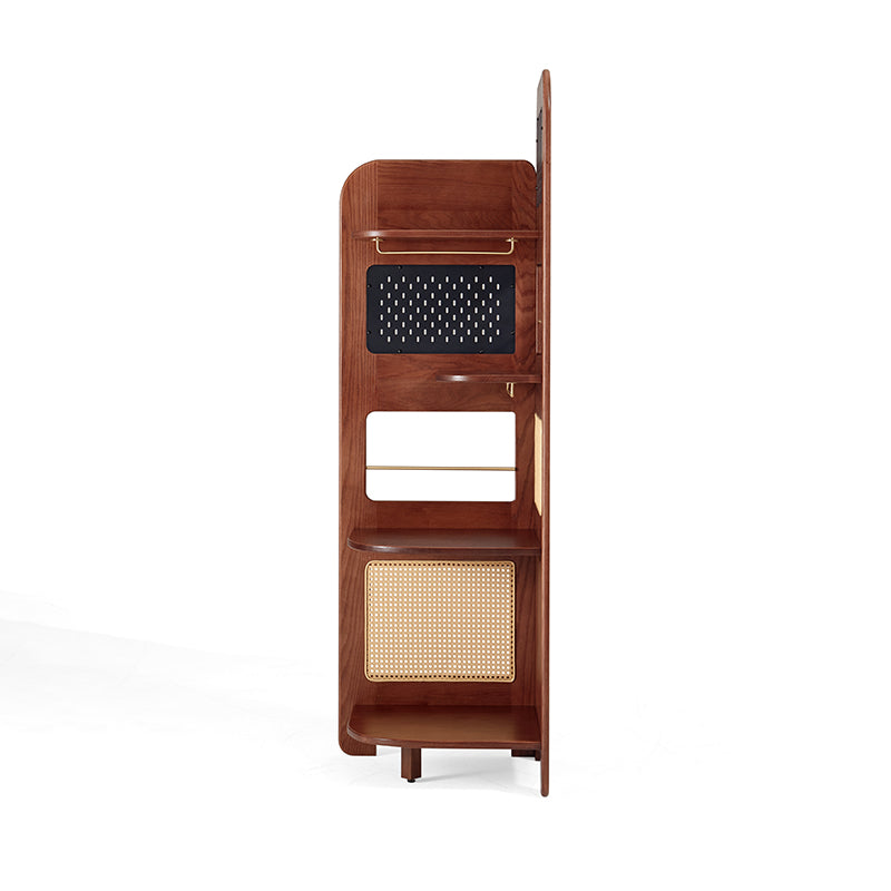 Kareem oak and carbon crystalline panel bookshelf in walnut – view 21