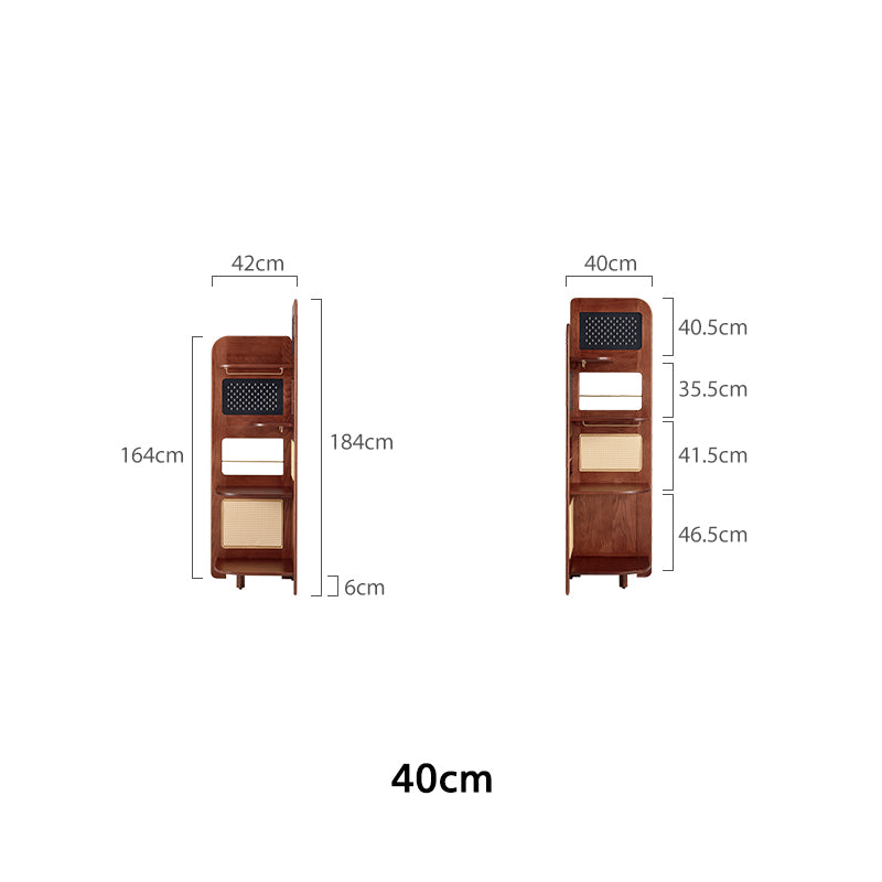 Kareem oak and carbon crystalline panel bookshelf in walnut – view 22