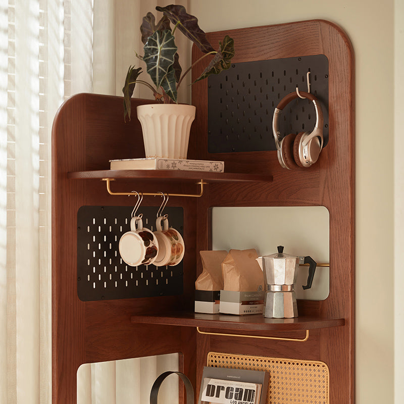 Kareem oak and carbon crystalline panel bookshelf in walnut – view 9