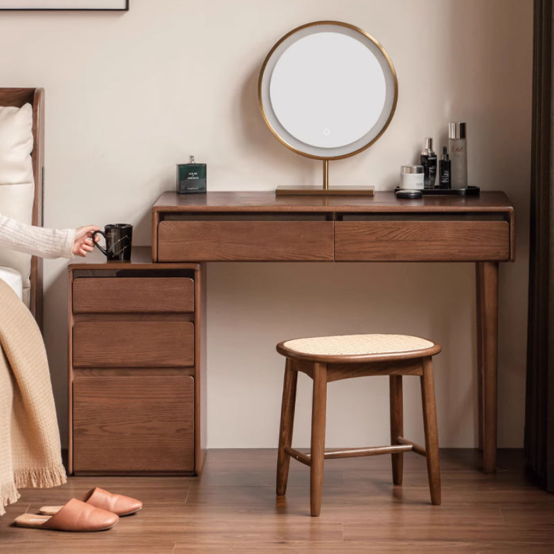 Karl Solid Oak Adjustable Dressing Table with Drawer Cabinet