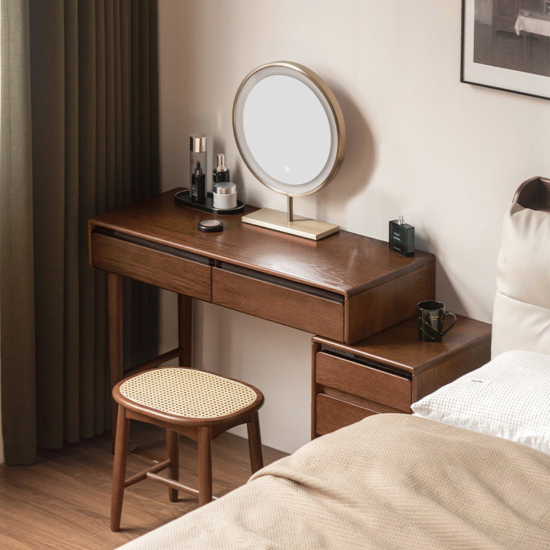 Karl Solid Oak Adjustable Dressing Table with Drawer Cabinet – view 3