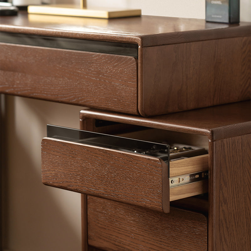 Karl Solid Oak Adjustable Dressing Table with Drawer Cabinet – view 7