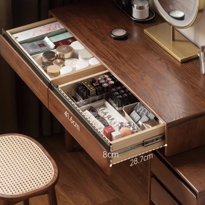 Karl Solid Oak Adjustable Dressing Table with Drawer Cabinet – view 8