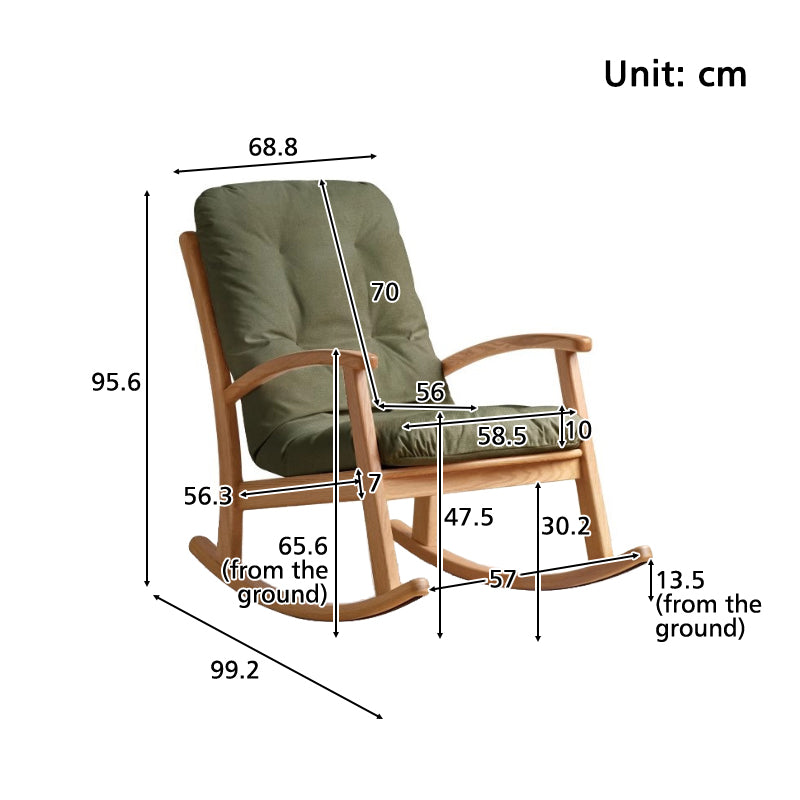Kathryn Wooden Rocking Chair with Optional Stool – view 18