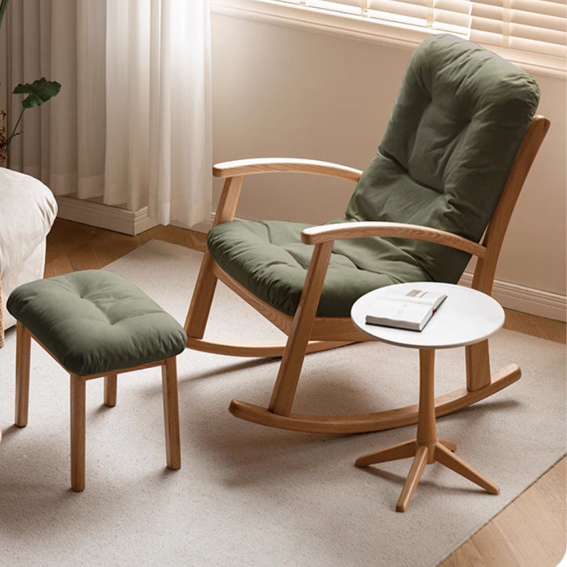 Kathryn Wooden Rocking Chair with Optional Stool – green Set, view 14