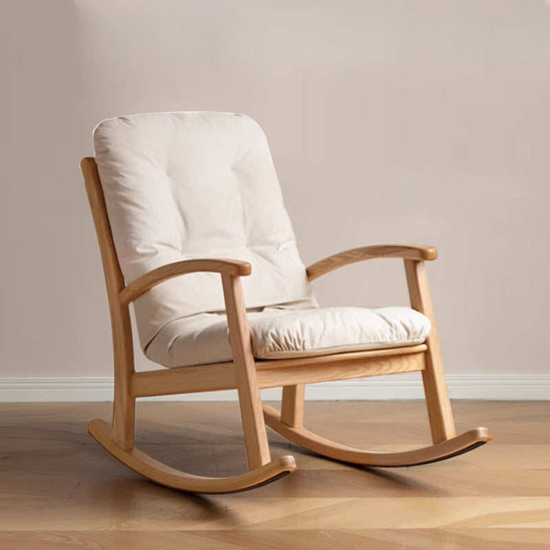 Kathryn Wooden Rocking Chair with Optional Stool – White Chair, view 7