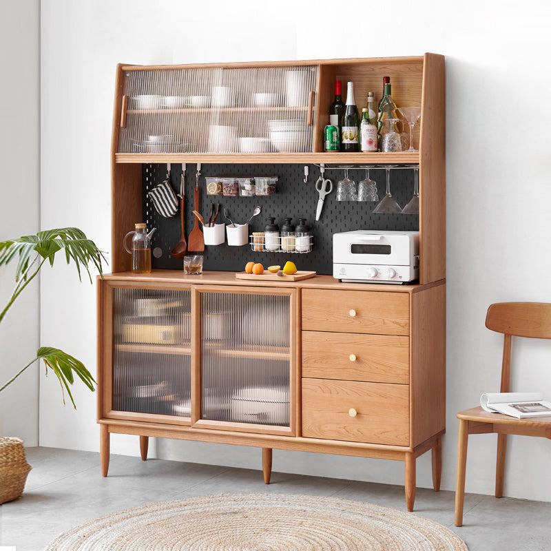 Keedy solid cherry wood sideboard in natural finish – view 3