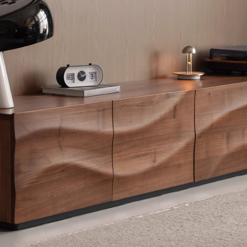 Kelly solid black walnut TV unit – view 4