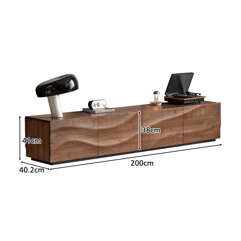 Kelly solid black walnut TV unit – view 8
