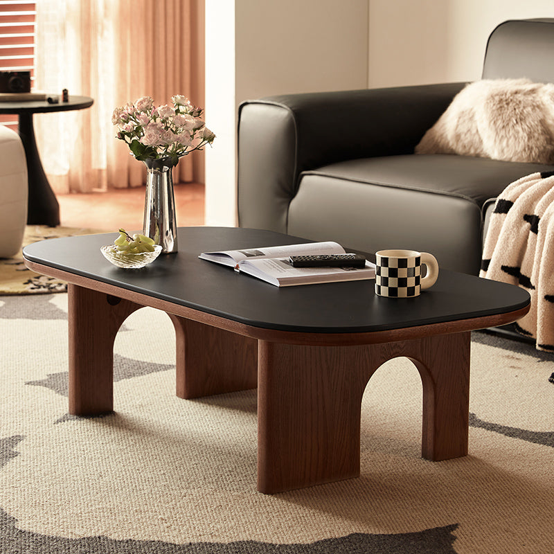 Koree Solid American Oak Coffee Table with Matte Ceramic Top 120cm – view 3
