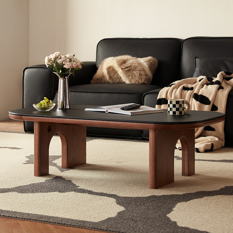 Koree Solid American Oak Coffee Table with Matte Ceramic Top 120cm – view 4