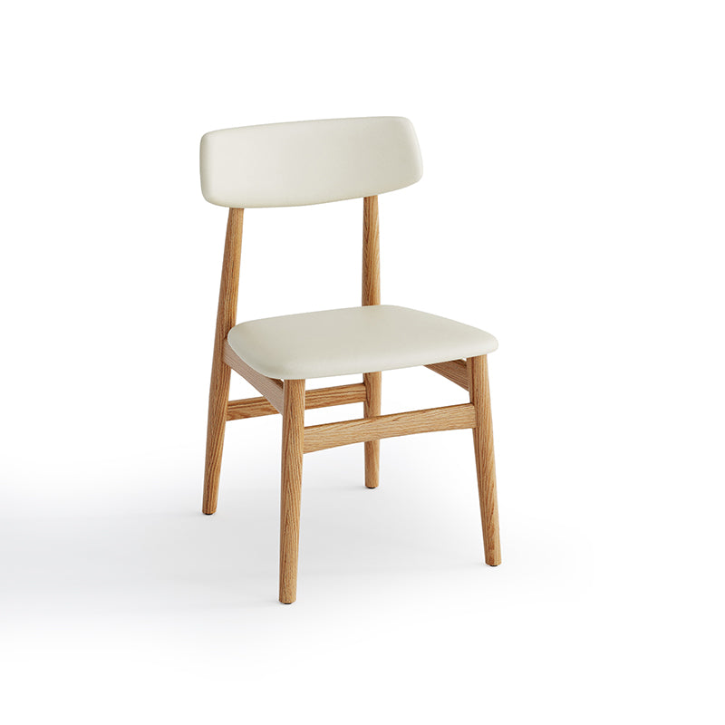 Kya armless solid oak dining chair in walnut colour – view 18