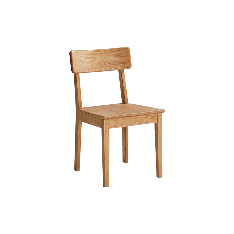 Kya armless solid oak dining chair in walnut colour – B, view 11