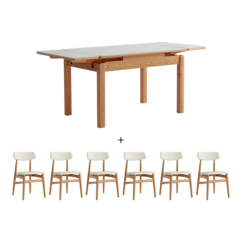 Kya oak and ceramic extendable dining table – 160cm Table+Chair A*6, 180cm Table+Chair A*6, view 15