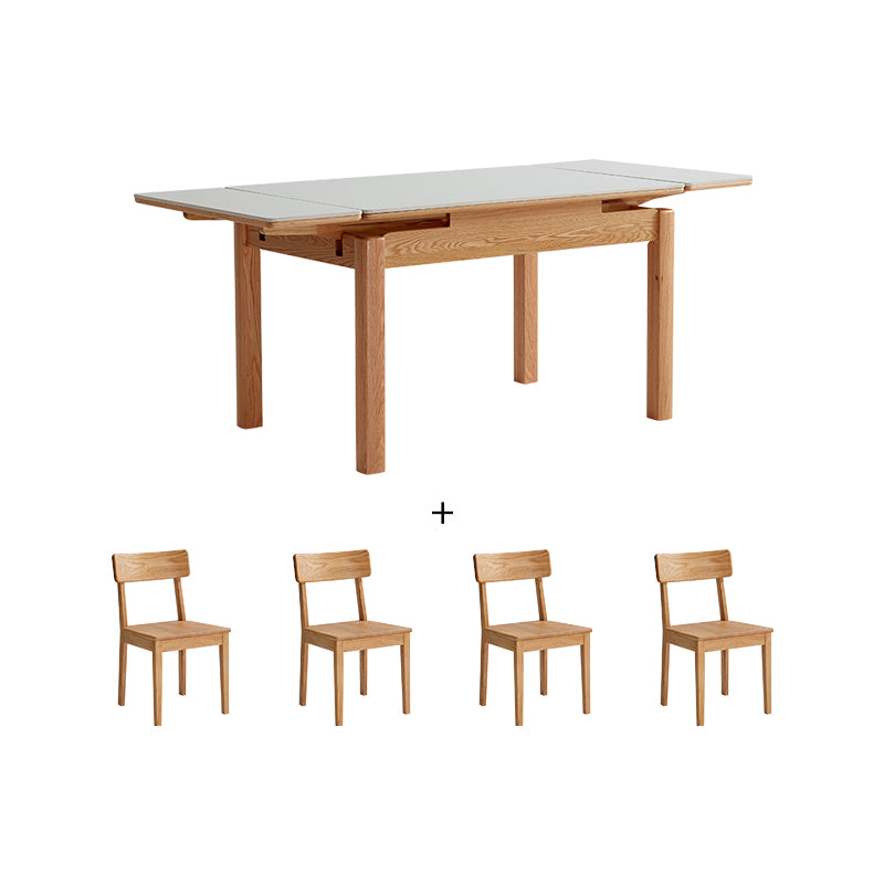 Kya oak and ceramic extendable dining table – 160cm Table+Chair B*4, 180cm Table+Chair B*4, view 9