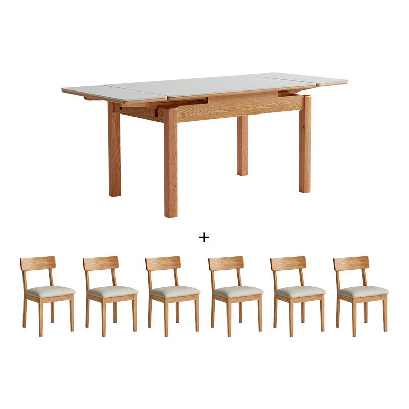 Kya oak and ceramic extendable dining table – 160cm Table+Chair C*6, 180cm Table+Chair C*6, view 17