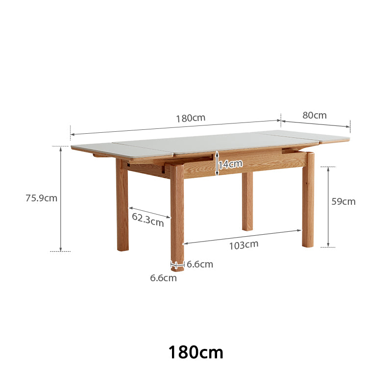 Kya oak and ceramic extendable dining table – view 22
