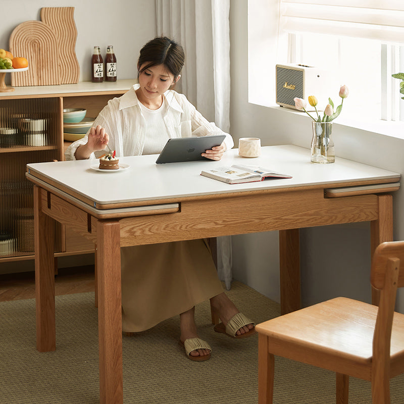 Kya oak and ceramic extendable dining table – view 5