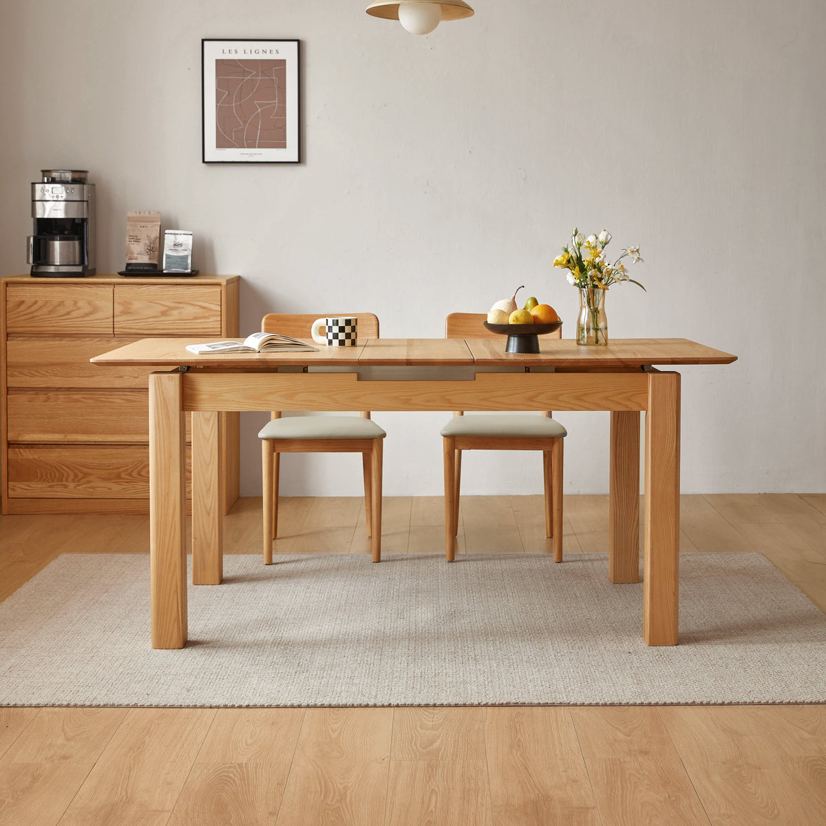 Lafond Ash Timber Extendable Dining Table 140cm / 170cm – view 6