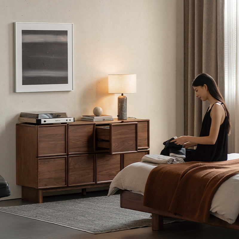 Larkin black walnut dresser in walnut finish – view 6