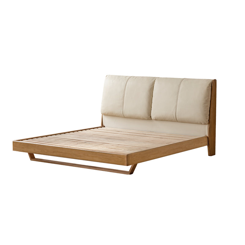 Aurelia Genuine Leather and Ash Wood Queen King Bed Frame – Queen, King, view 8