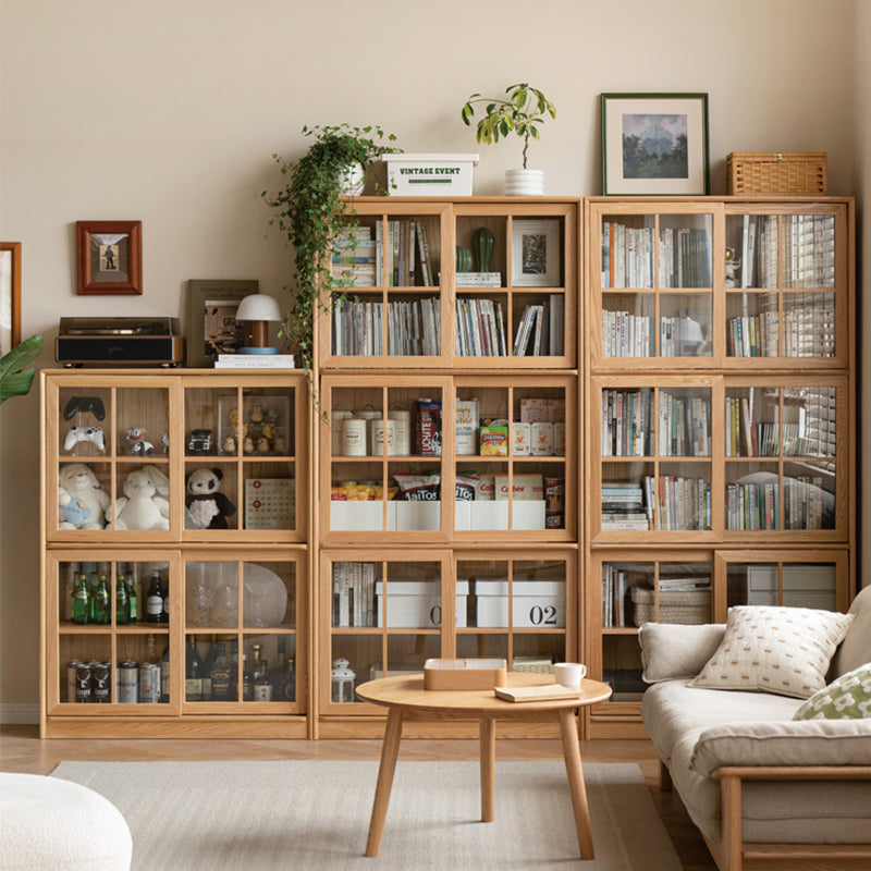 Lore modular solid oak cabinet in natural wood finish