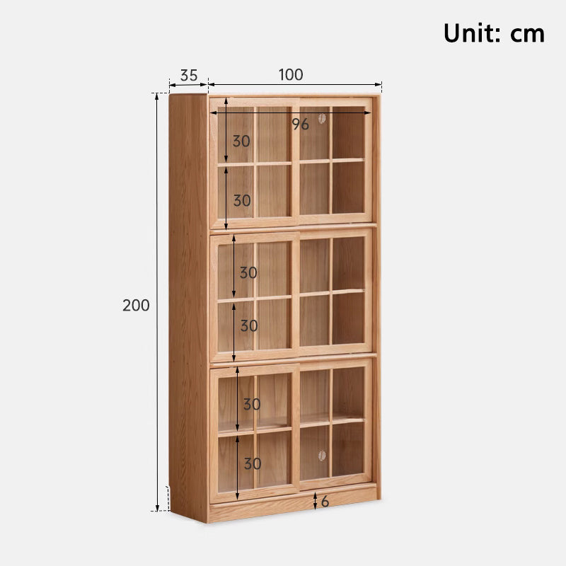 Lore modular solid oak cabinet in natural wood finish – view 12
