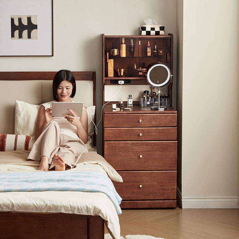 Lorraine rubberwood dressing table in walnut colour