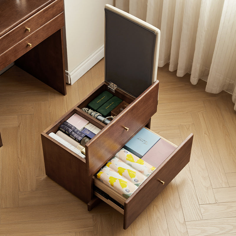 Lorraine rubberwood dressing table in walnut colour – view 11