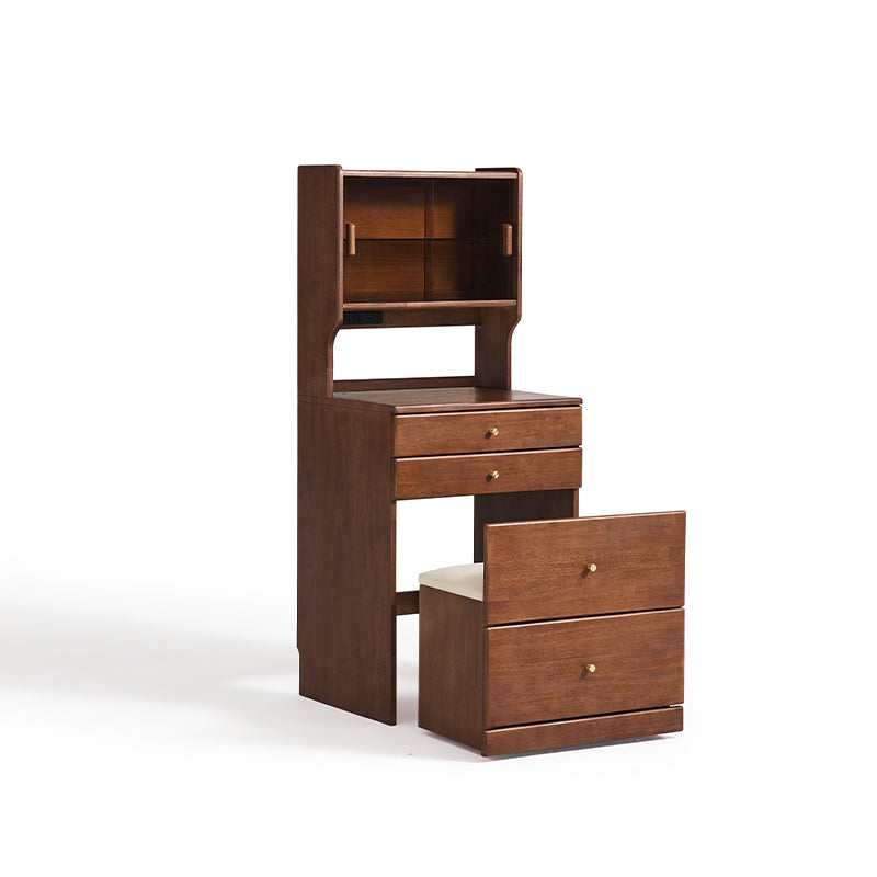 Lorraine rubberwood dressing table in walnut colour – view 18