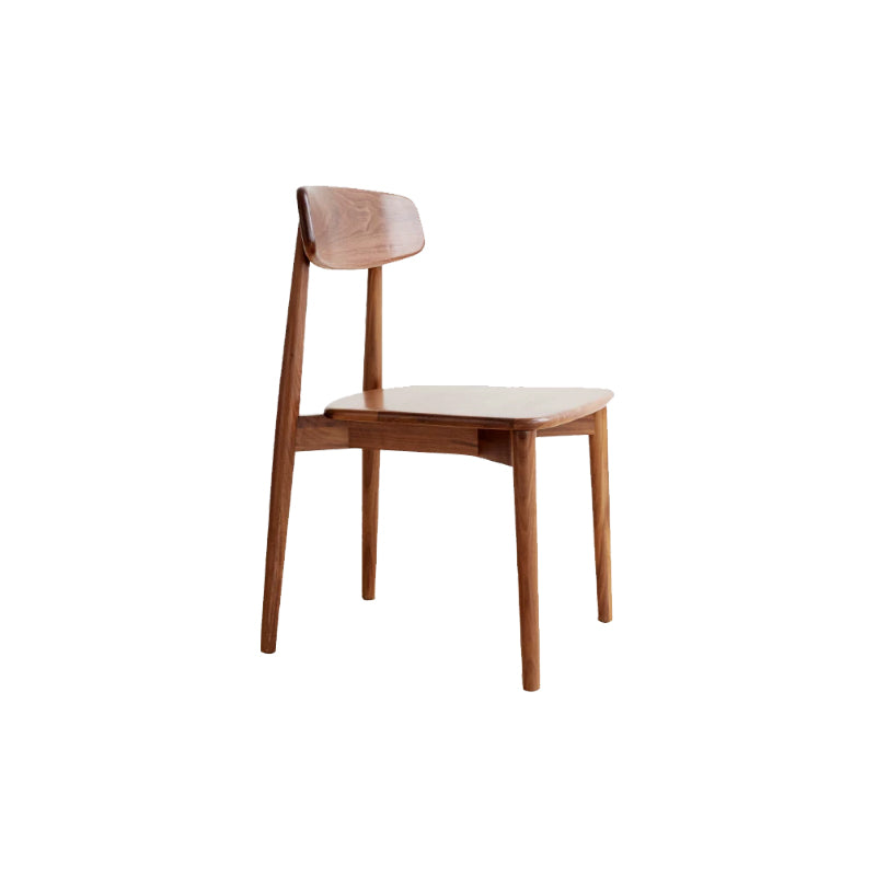 Lyra armless solid black walnut dining chair – view 2