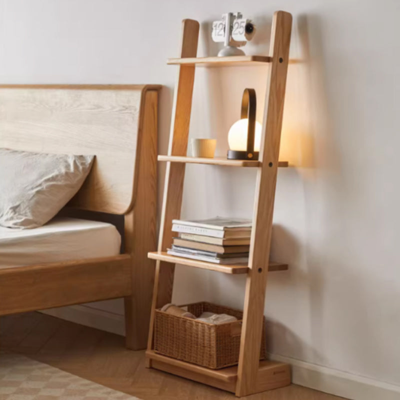 Mabel solid oak bookcase with tiered shelves
