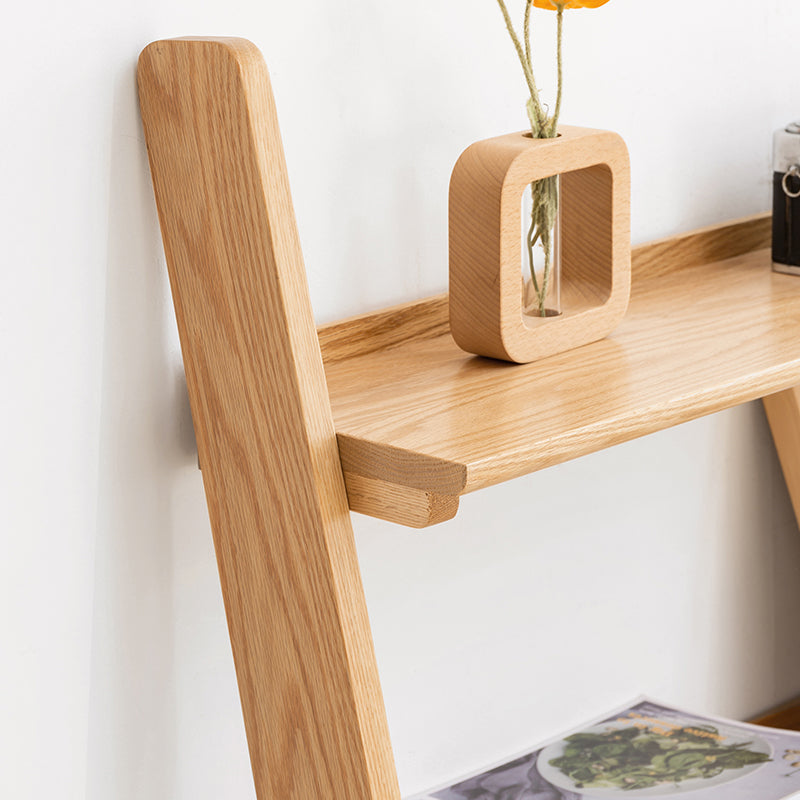 Mabel solid oak bookcase with tiered shelves – view 3