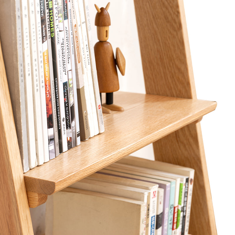 Mabel solid oak bookcase with tiered shelves – view 4