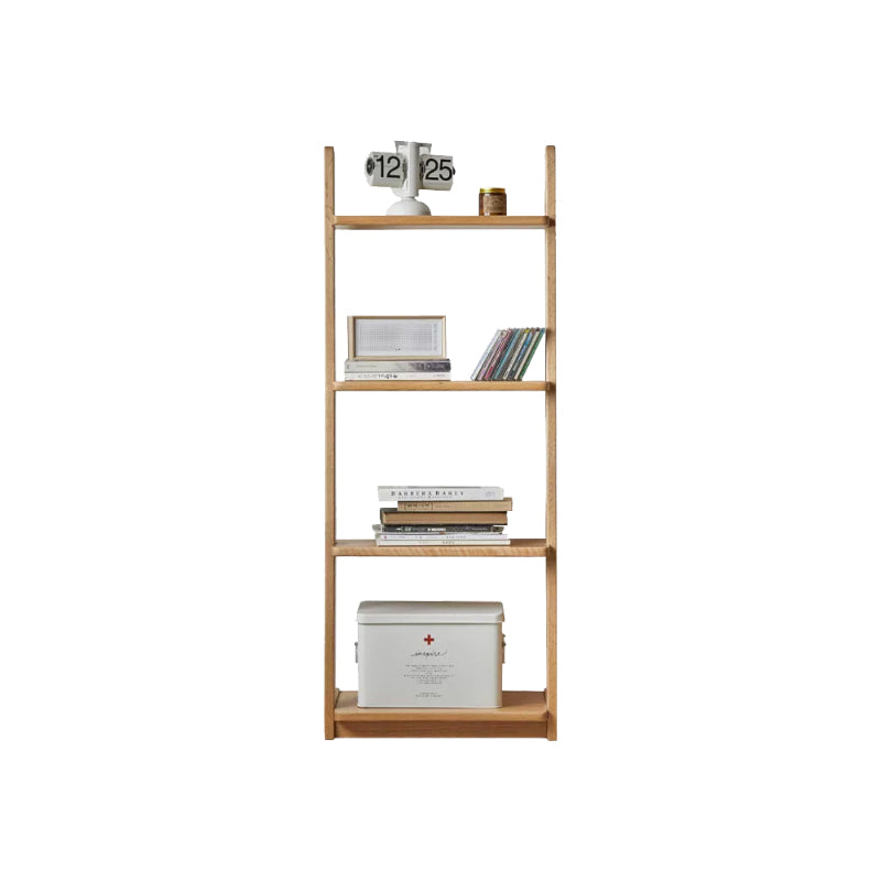 Mabel solid oak bookcase with tiered shelves – Natural Wood, view 5