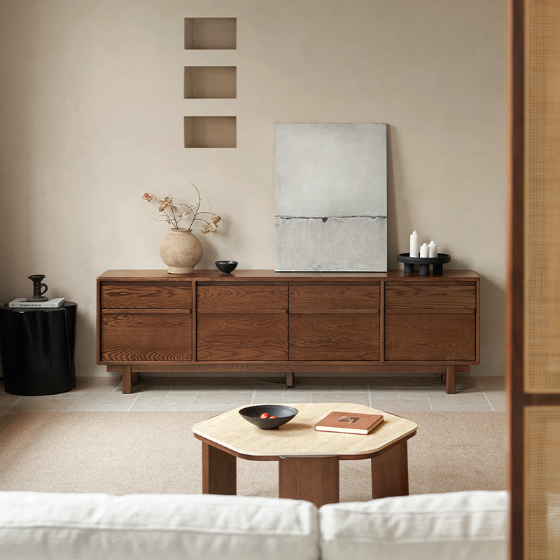 Madeleine wooden TV unit with drawers