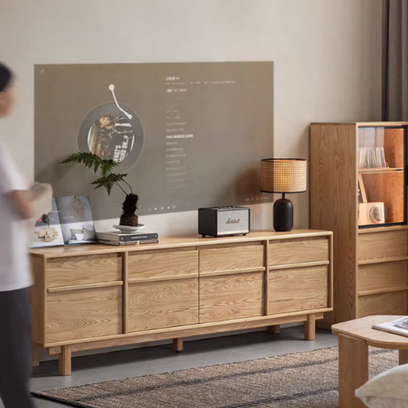 Madeleine wooden TV unit with drawers – view 13