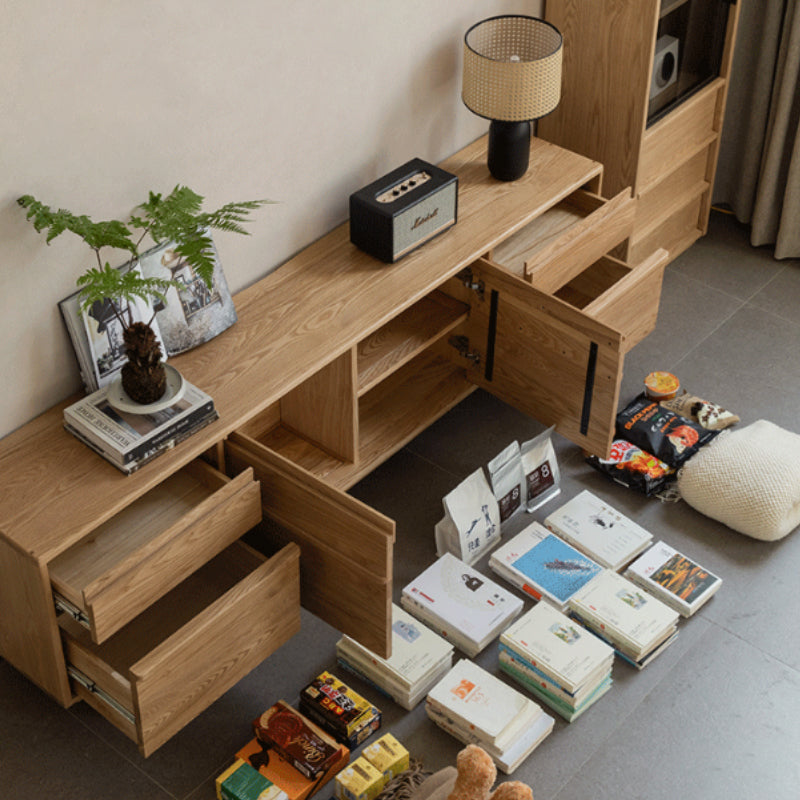 Madeleine wooden TV unit with drawers – view 14