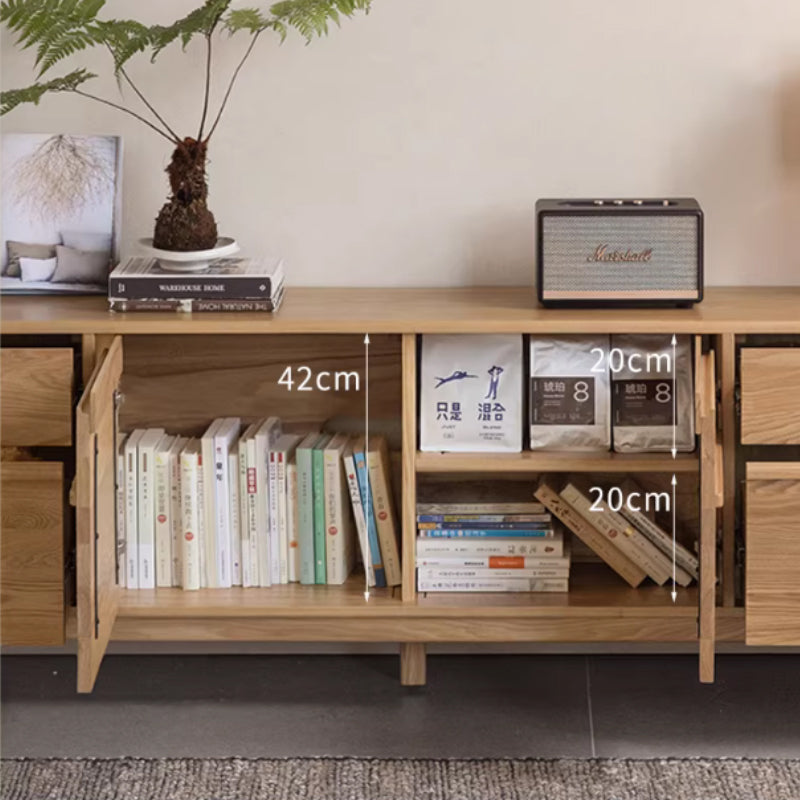 Madeleine wooden TV unit with drawers – view 15