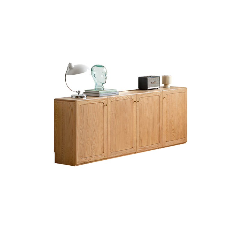 Mainn solid American oak 4-door TV unit in natural finish – view 8
