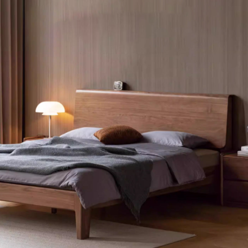 Marcellus solid black walnut bed frame in walnut finish – view 2