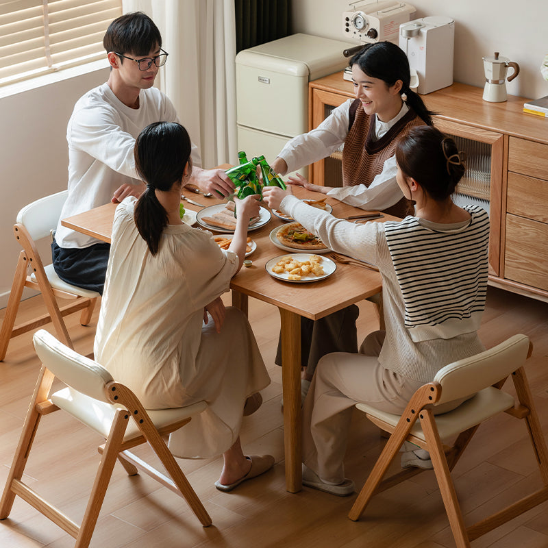 Margot solid American oak folding dining table – view 3