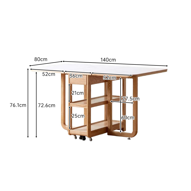 Maris solid American oak and ceramic extendable dining table – view 12
