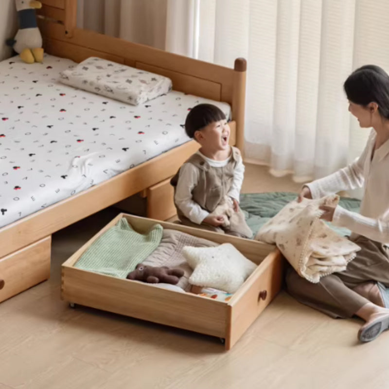 Marius Pinewood and Solid Beech Kids Bed with Built-In Shelves 135cm – view 8
