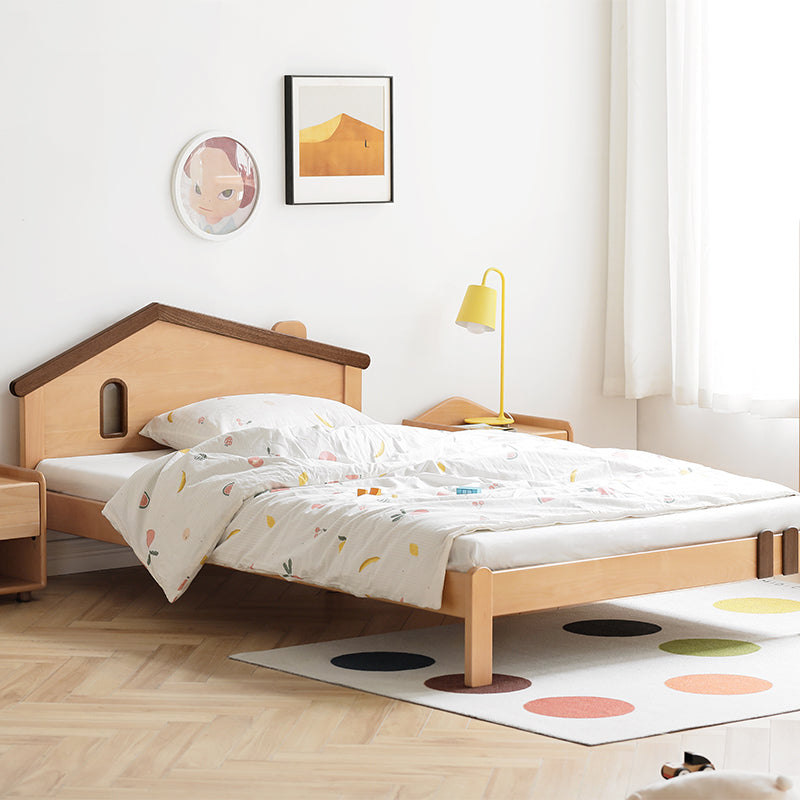 Megan solid beech kids bed with mattress and night light